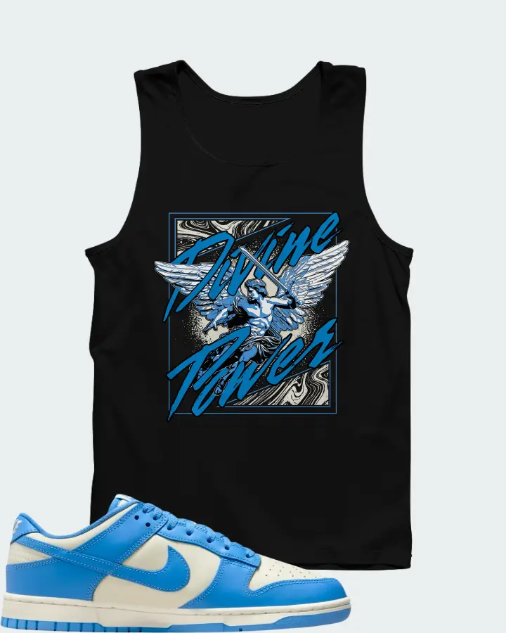 Nike Dunk Low Coconut Milk University Blue Matching Tank Top