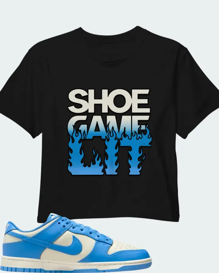 Nike Dunk Low Coconut Milk University Blue Matching Crop Top
