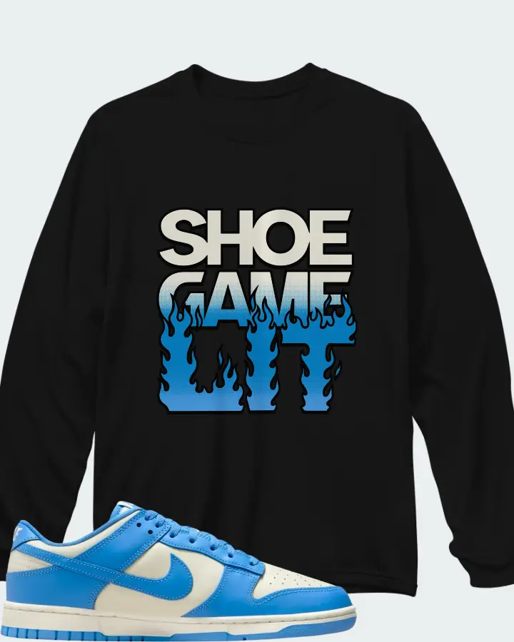 Nike Dunk Low Coconut Milk University Blue Matching Long Sleeve T-Shirt