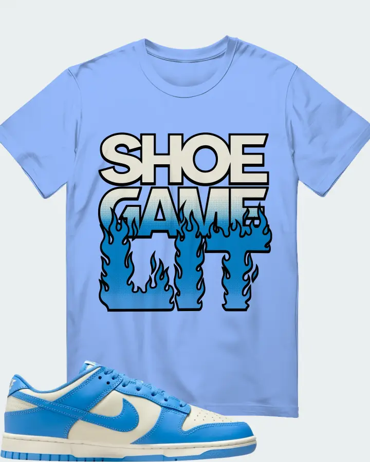 Nike Dunk Low Coconut Milk University Blue Matching T-Shirt