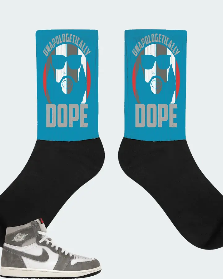 Jordan 1 Retro High OG Sneaker Matching Aqua Socks - UNAPOLOGETICALLY DOPE Man