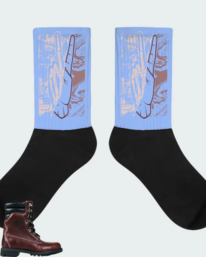 Timberland 8" Super Boot Sneaker Matching Carolina Blue Socks - Peace of mind