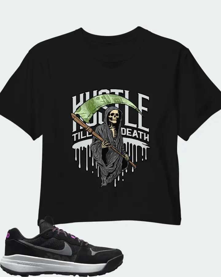Nike ACG Lowcate Black Cool Grey Hyper Violet Matching Crop Top