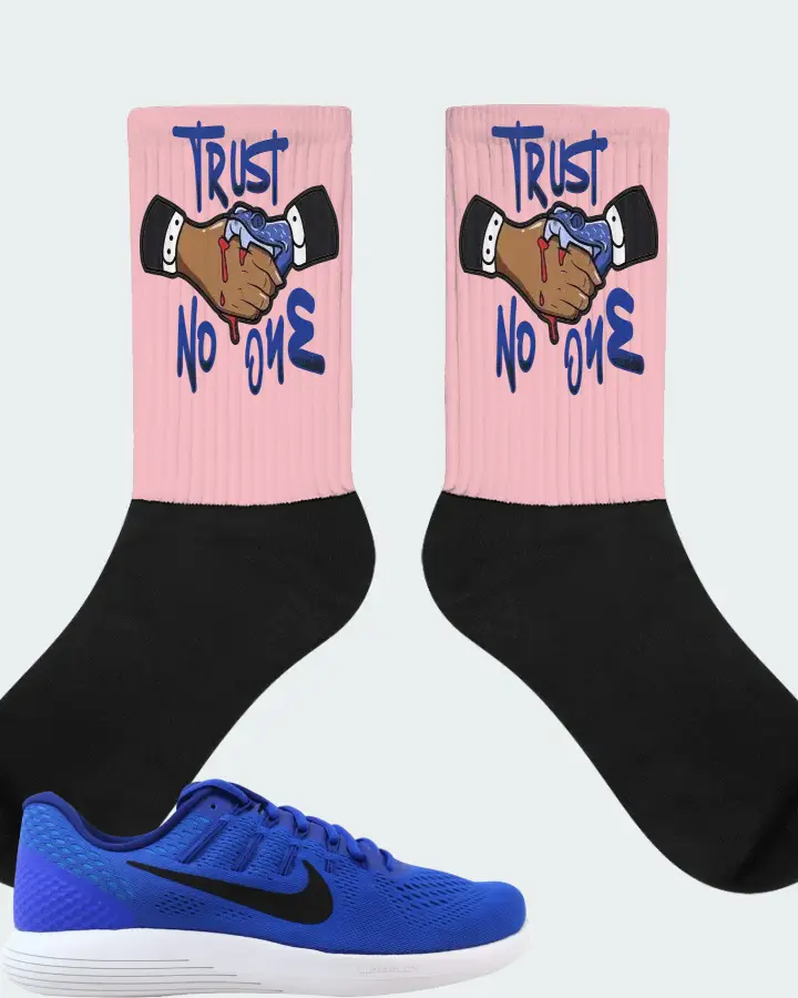 Nike Lunarglide 8 Sneaker Matching Pink Socks - Trust No One