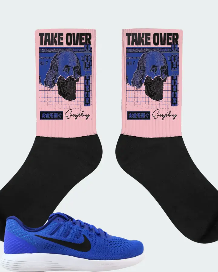 Nike Lunarglide 8 Sneaker Matching Pink Socks - Take Over