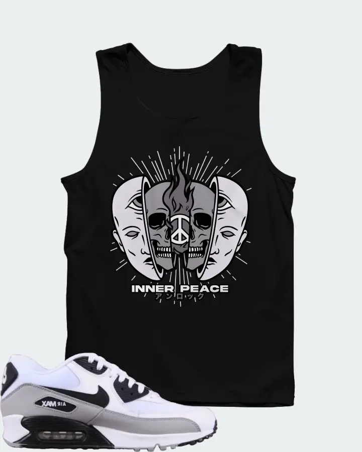 Nike Air Max 90 Essential White Black Grey Matching Tank Top