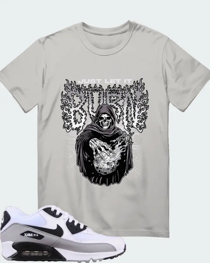 Nike Air Max 90 Essential White Black Grey Matching T-Shirt