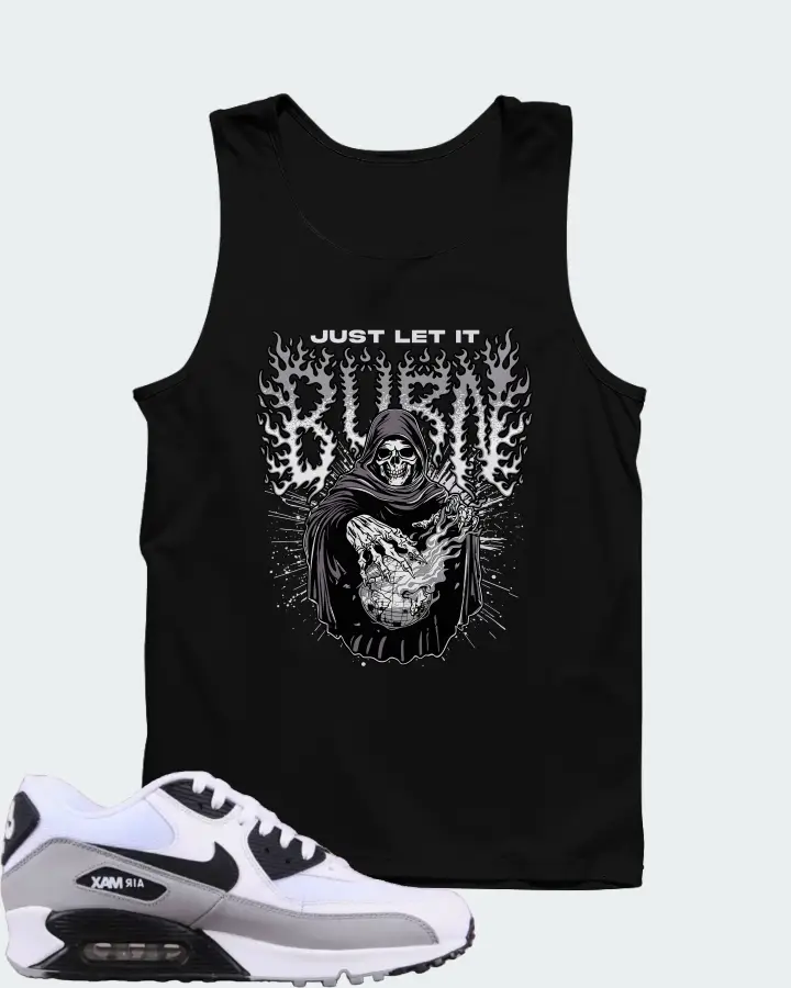 Nike Air Max 90 Essential White Black Grey Matching Tank Top