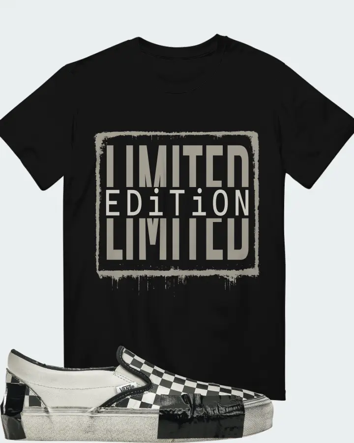 Vans Classic Slip-On VLT LX Sneaker Matching Black T-Shirt - LIMITED EDITION