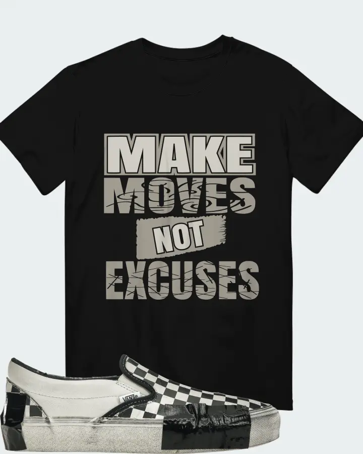 Vans Classic Slip-On VLT LX Sneaker Matching Black T-Shirt - Make Moves Not Excuses