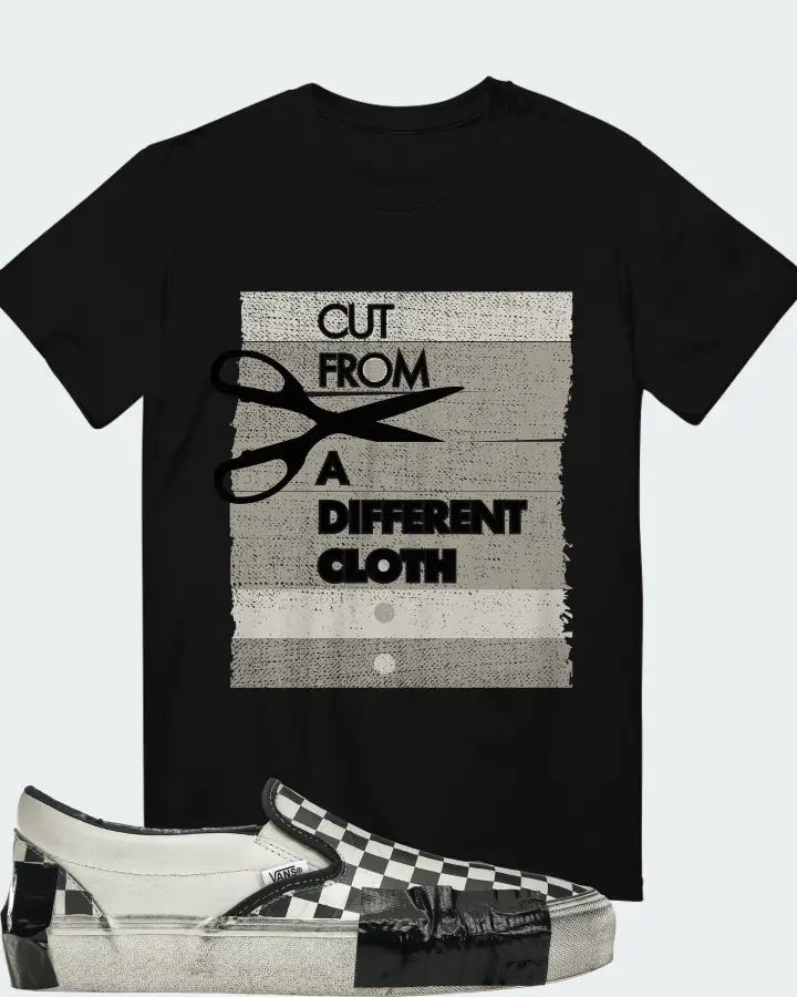 Vans Classic Slip-On VLT LX Sneaker Matching Black T-Shirt - Cut From a Different Cloth