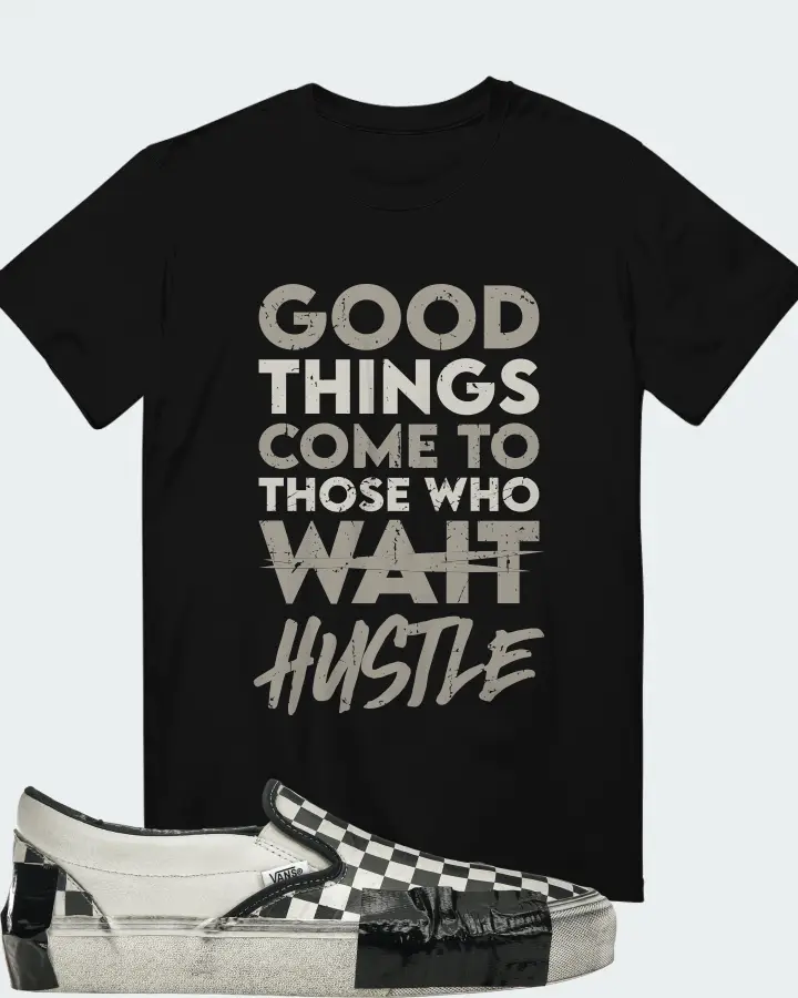 Vans Classic Slip-On VLT LX Sneaker Matching Black T-Shirt - Good Things Come