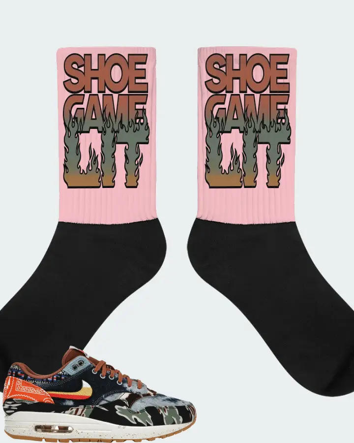 Nike Air Max 1 SP Sneaker Matching Pink Socks - Shoe Game Lit Refreshed