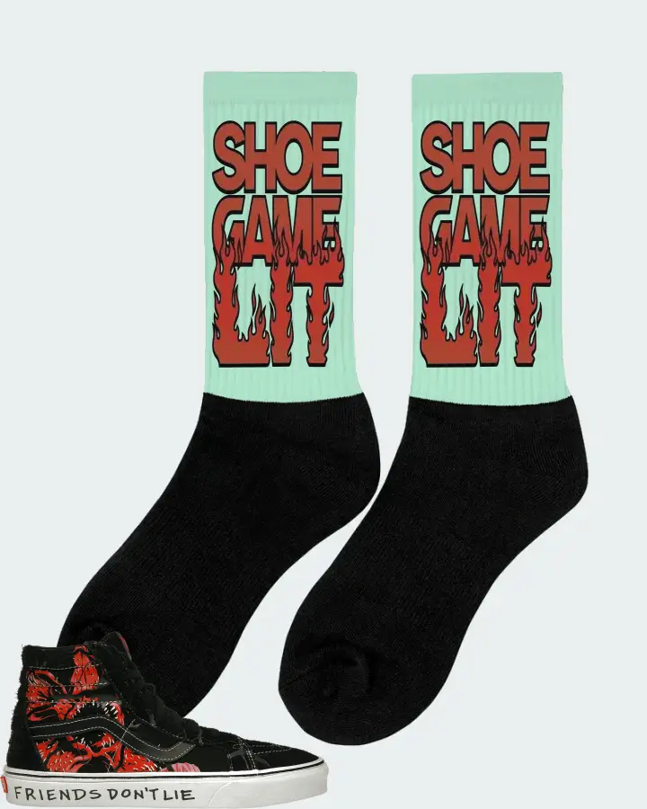 Vans Sk8-Hi Reissue Sneaker Matching Mint Socks (Shoe Game Lit Refreshed) - View 3