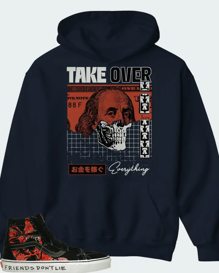 Vans Sk8-Hi Reissue Sneaker Matching Navy Hoodie - Take Over