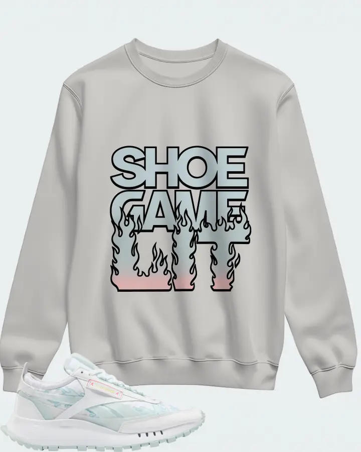 Reebok Classic Leather Legacy Sneaker Matching Grey Sweatshirt - Shoe Game Lit Refreshed