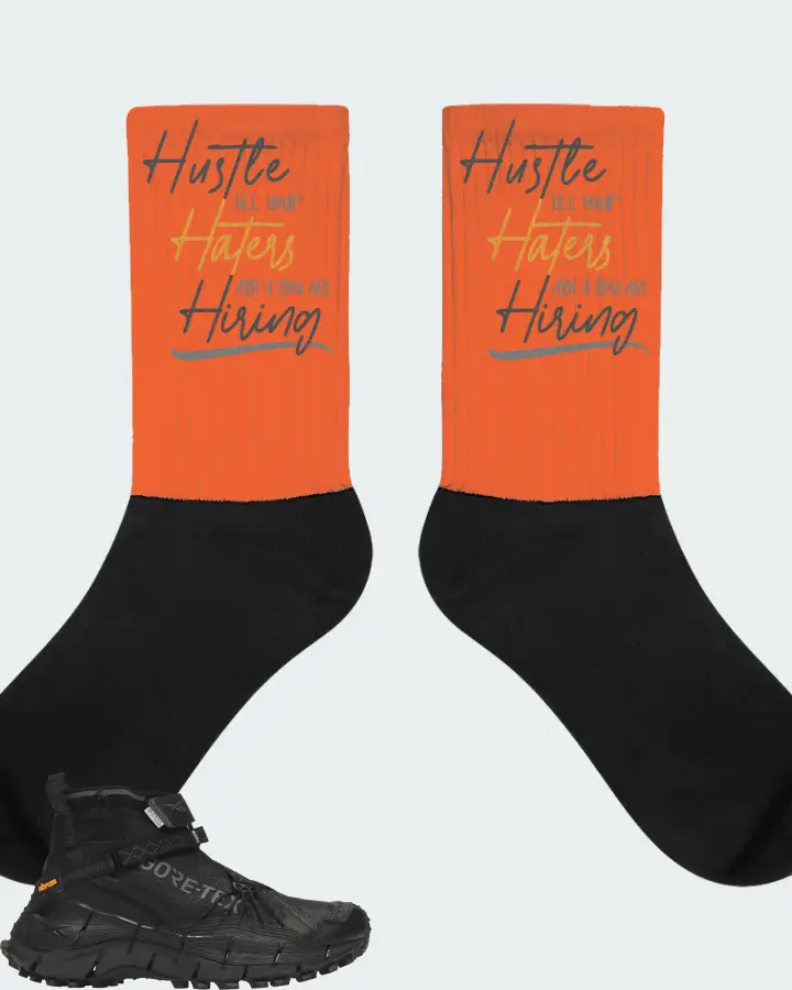 Reebok Zig Kinetica II Edge Sneaker Matching Orange Socks - HUSTLE TILL YOUR HATERS ASK