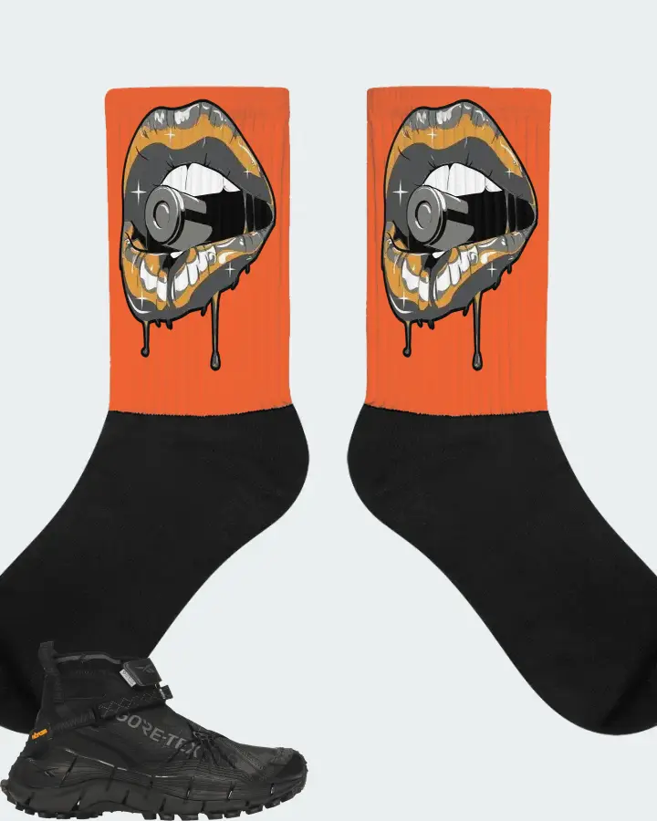 Reebok Zig Kinetica II Edge Sneaker Matching Orange Socks - Kiss of Death