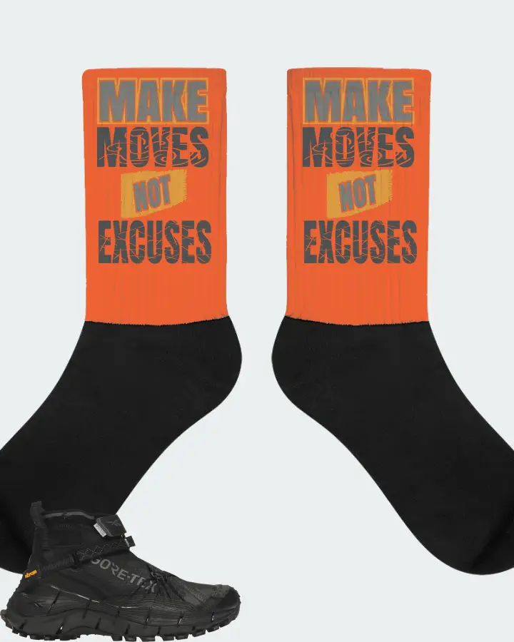 Reebok Zig Kinetica II Edge Sneaker Matching Orange Socks - Make Moves Not Excuses