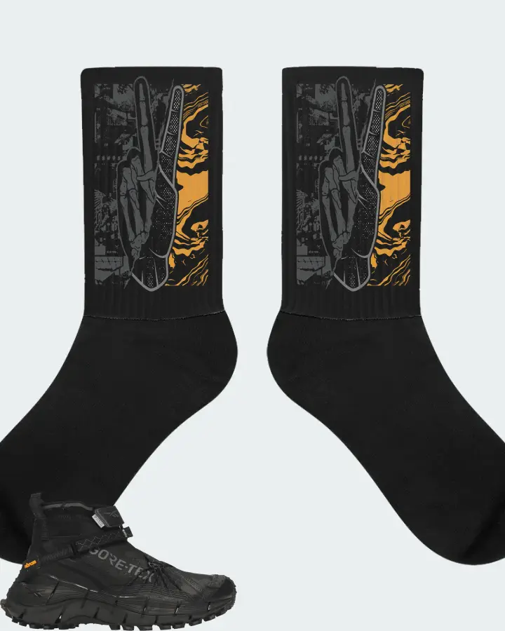 Reebok Zig Kinetica II Edge Sneaker Matching Black Socks - Peace of mind