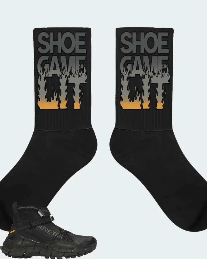 Reebok Zig Kinetica II Edge Sneaker Matching Black Socks - Shoe Game Lit Refreshed