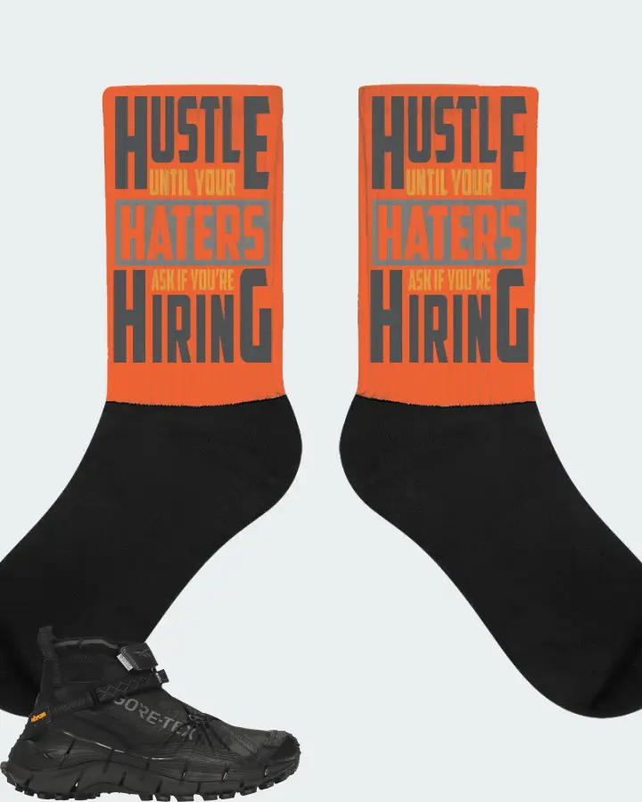 Reebok Zig Kinetica II Edge Sneaker Matching Orange Socks - HUSTLE UNTIL YOUR HATERS