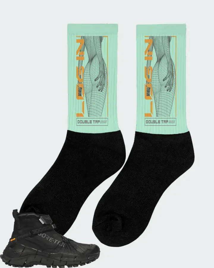 Reebok Zig Kinetica II Edge Sneaker Matching Mint Socks (LOGIN) - View 3
