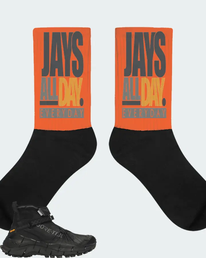 Reebok Zig Kinetica II Edge Sneaker Matching Orange Socks - Jays All Day