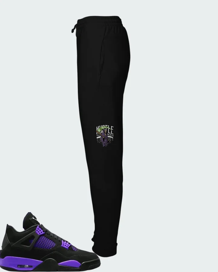 Air Jordan 4 Purple Thunder  Matching Joggers