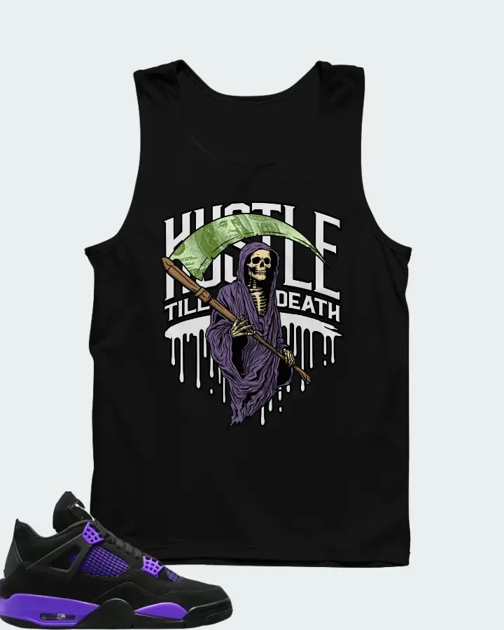 Air Jordan 4 Purple Thunder  Matching Tank Top
