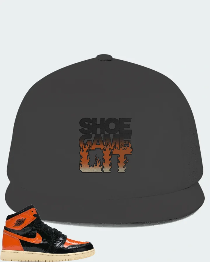 Jordan 1 Retro High Sneaker Matching Dark Grey Hat - Shoe Game Lit Refreshed