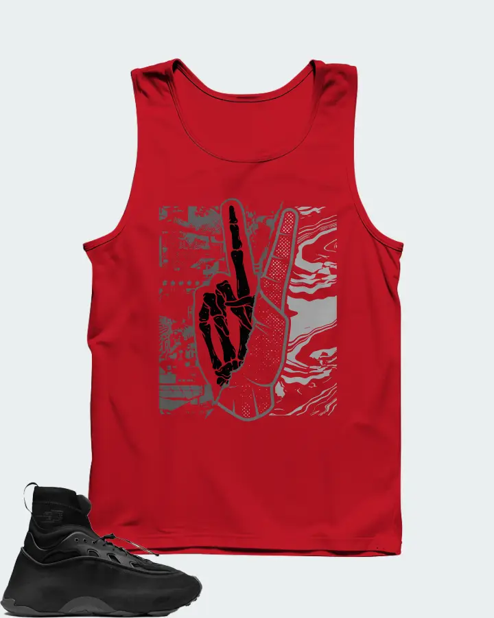 adidas Ozmorphis Sneaker Matching Red Tank Top - Peace of mind