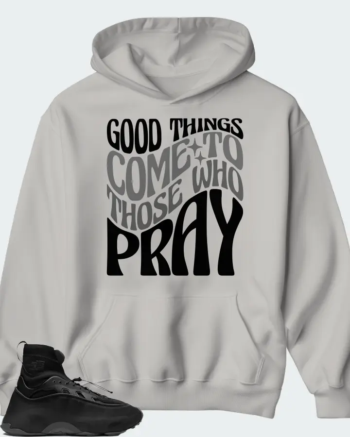adidas Ozmorphis Sneaker Matching Grey Hoodie - Good Things Come To Those Who Pray