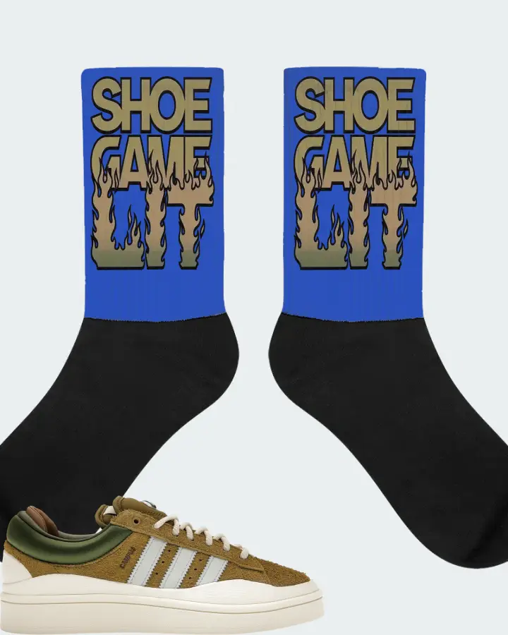 adidas Campus Light Sneaker Matching Royal Blue Socks - Shoe Game Lit Refreshed