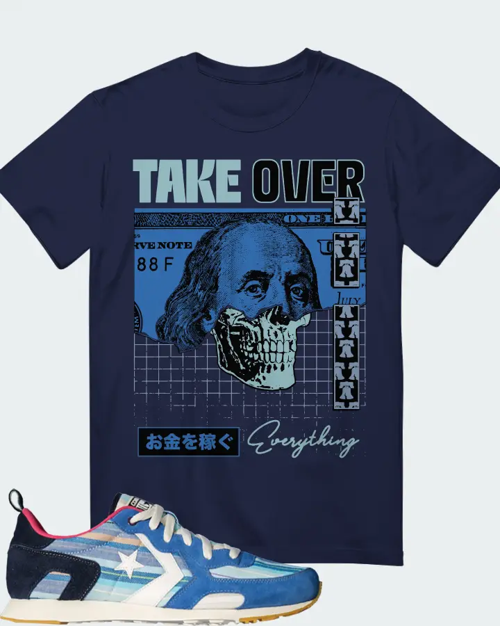 Converse Thunderbolt 84 CLOT Tex-Mex Sneaker Matching Navy T-Shirt - Take Over