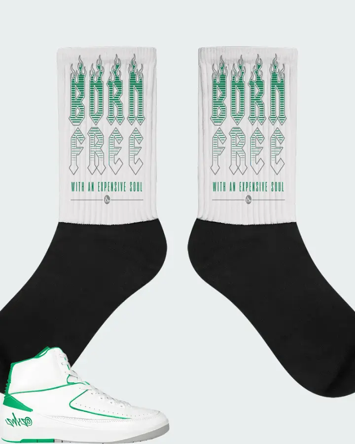 Air Jordan 2 Retro Lucky Green Matching Socks