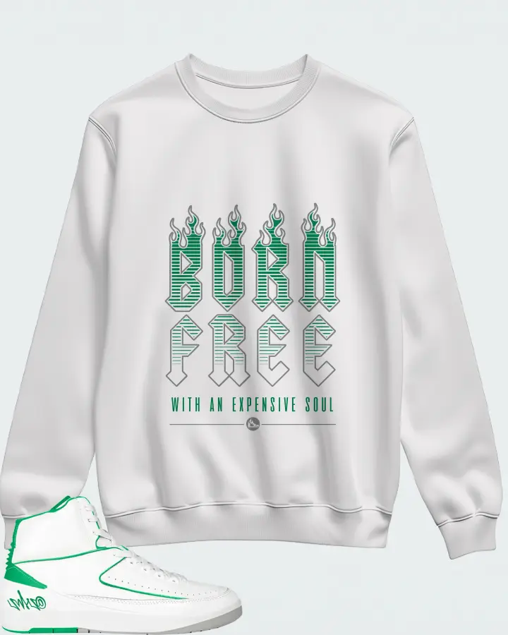Air Jordan 2 Retro Lucky Green Matching Sweatshirt
