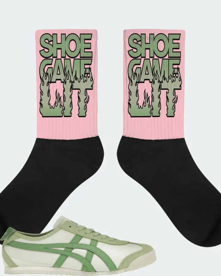 Onitsuka Tiger Mexico 66 Sneaker Matching Pink Socks - Shoe Game Lit Refreshed