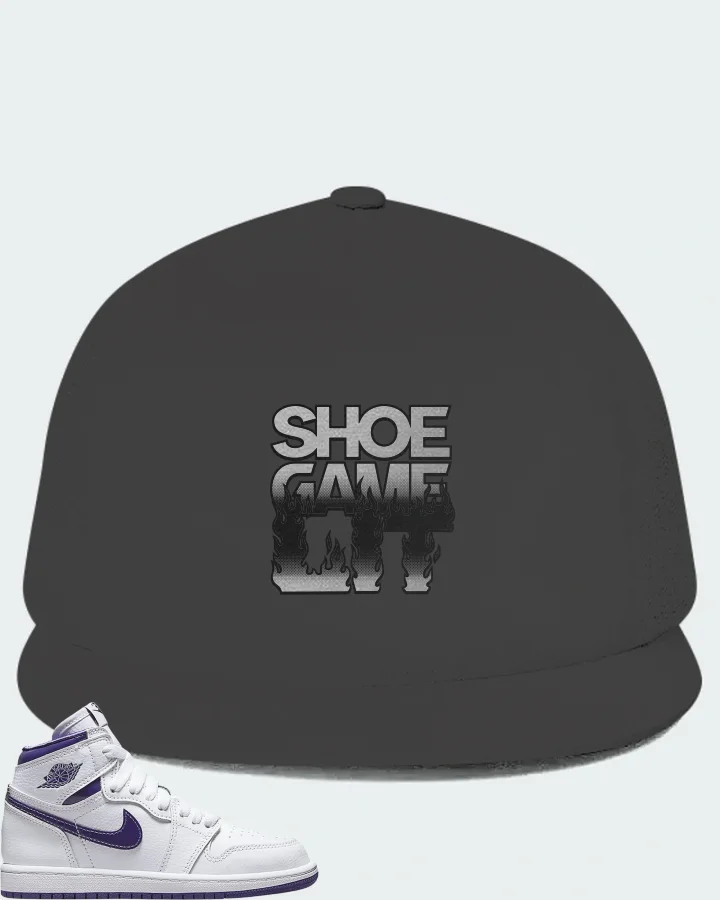 Jordan 1 Retro High Sneaker Matching Dark Grey Hat - Shoe Game Lit Refreshed