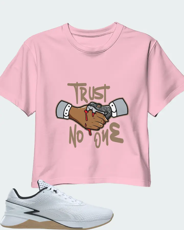 Reebok Nano X3 Sneaker Matching Pink Crop Top - Trust No One