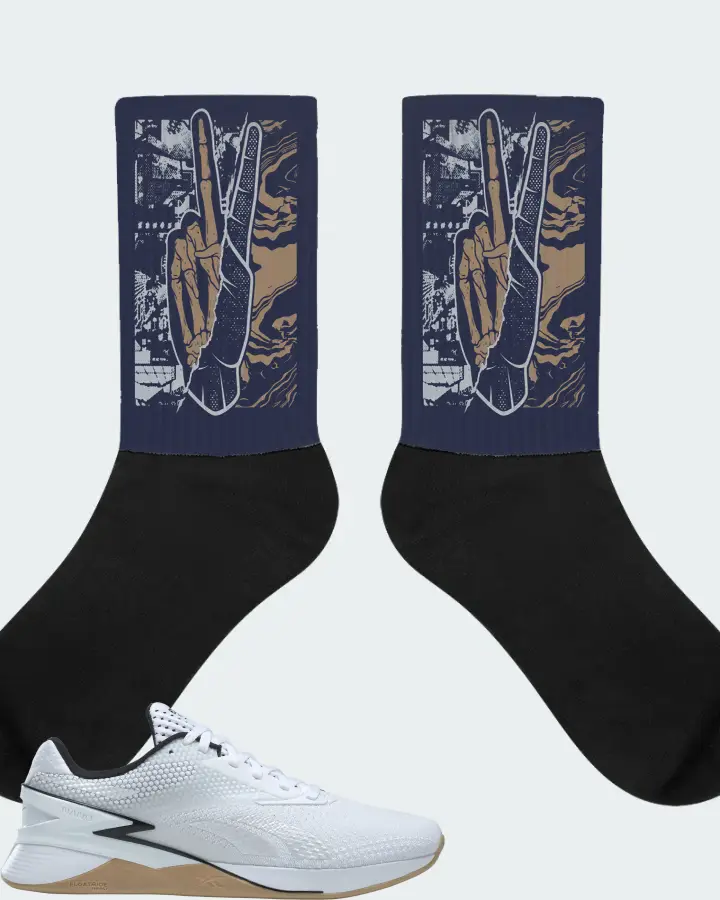 Reebok Nano X3 Sneaker Matching Navy Socks - Peace of mind
