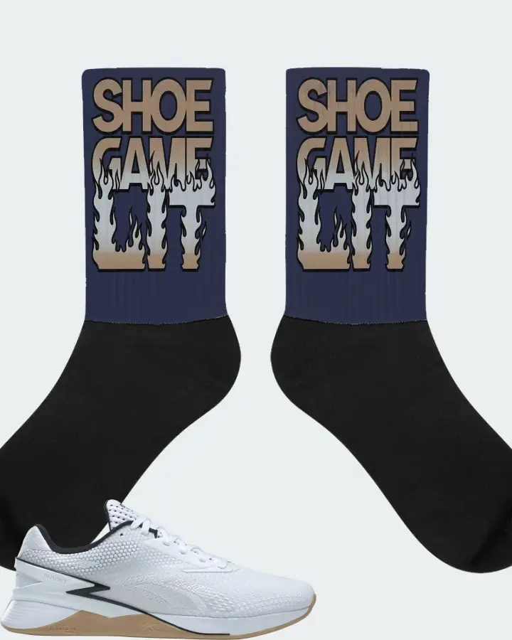 Reebok Nano X3 Sneaker Matching Navy Socks - Shoe Game Lit Refreshed