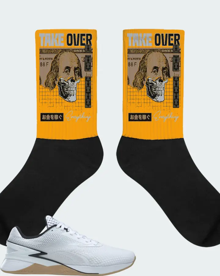 Reebok Nano X3 Sneaker Matching Gold Socks - Take Over