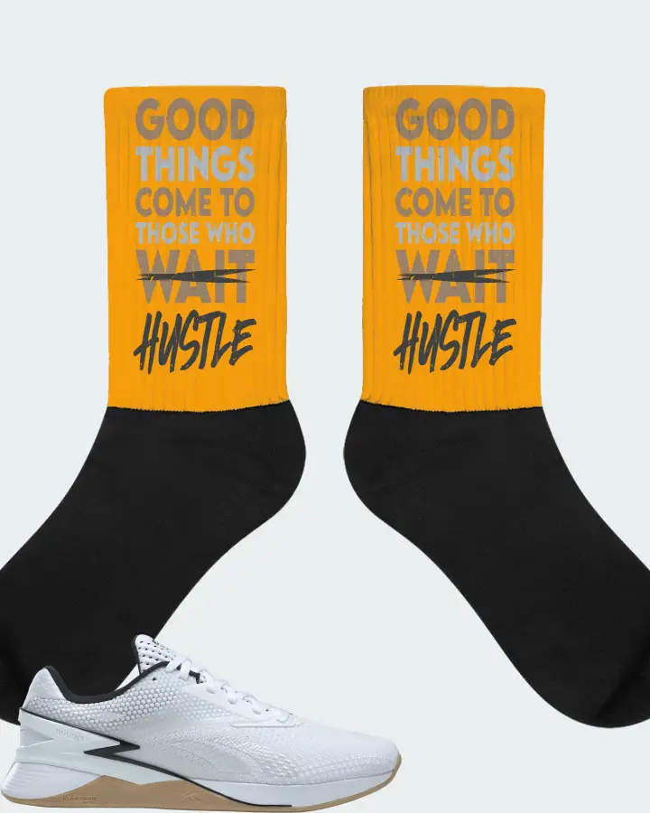 Reebok Nano X3 Sneaker Matching Gold Socks - Good Things Come