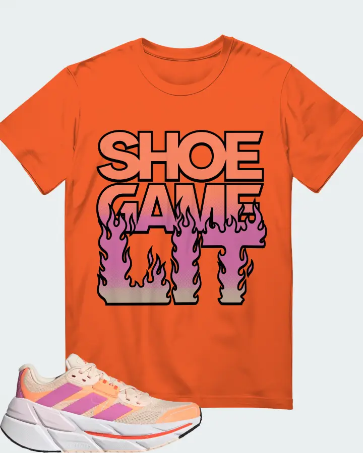 Adidas Adistar CS Bliss Orange Pulse Lilac Sneaker Matching Orange T-Shirt - Shoe Game Lit Refreshed