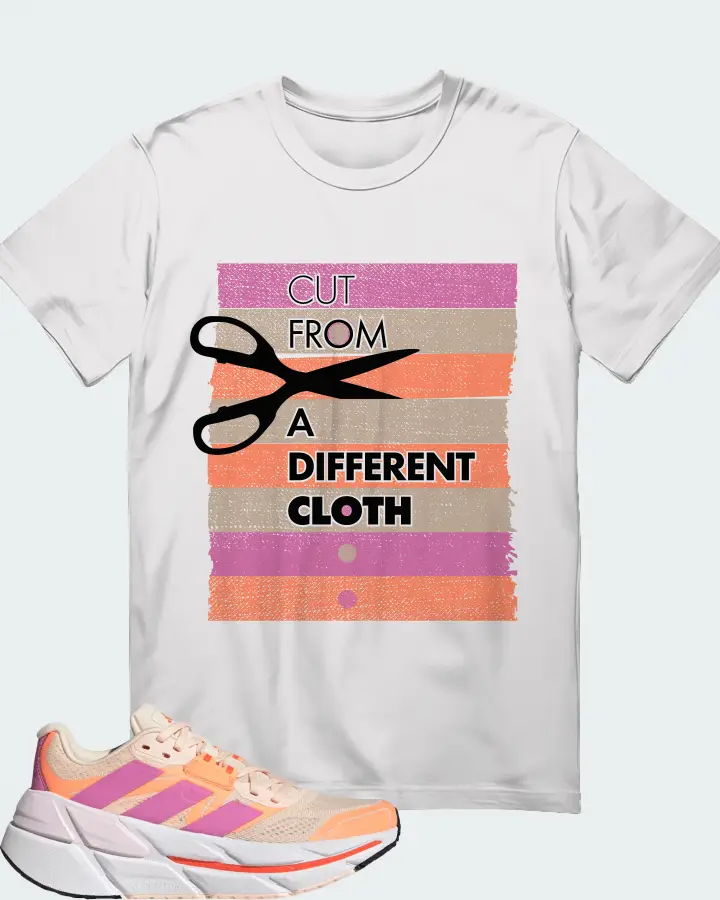 Adidas Adistar CS Bliss Orange Pulse Lilac Sneaker Matching White T-Shirt - Cut From a Different Cloth