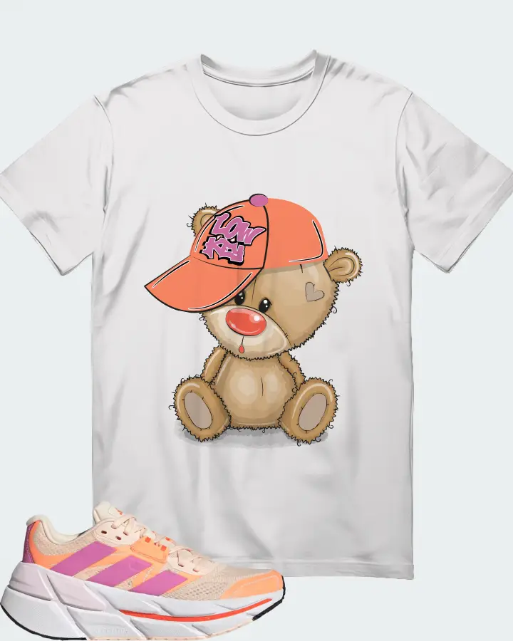 Adidas Adistar CS Bliss Orange Pulse Lilac Sneaker Matching White T-Shirt - LOW KEY BEAR