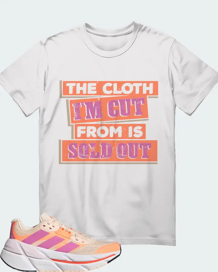 Adidas Adistar CS Bliss Orange Pulse Lilac Sneaker Matching White T-Shirt - The Cloth I'm Cut From Refreshed