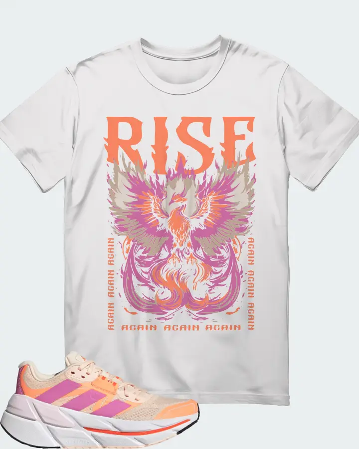 Adidas Adistar CS Bliss Orange Pulse Lilac Sneaker Matching White T-Shirt - RISE