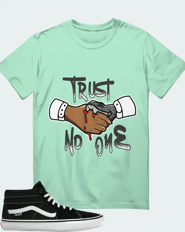 Vans Skate Grosso Mid Sneaker Matching Mint T-Shirt - Trust No One